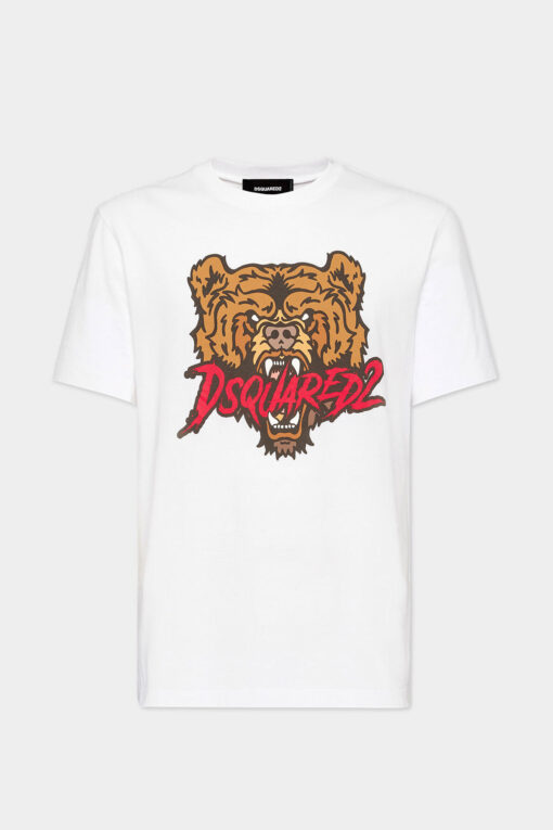 T-Shirt DSQ2 Bear White Cool Fit